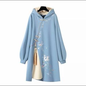 💟Embroidered Retro-Ethnic Sweater Pullover Hoodie Shirt / Casual Dress 💟